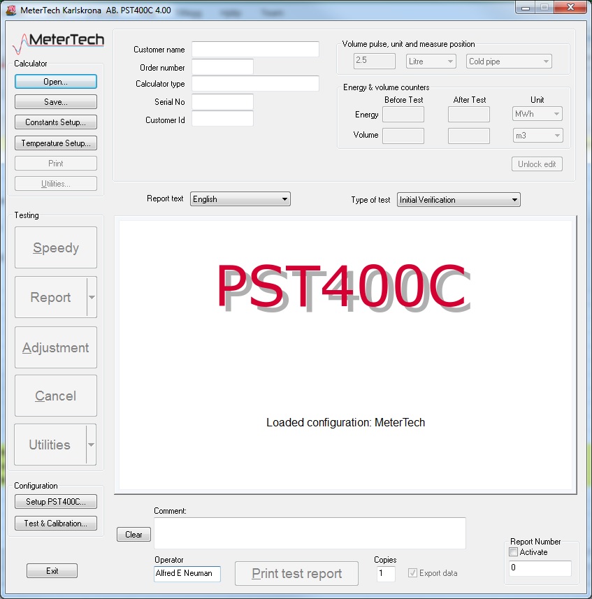 PST400C Program